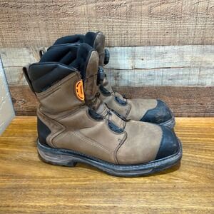 Ariat Mens 11EE WorkHog XT 8" BOA Brown Leather Composite Toe Waterproof Boots